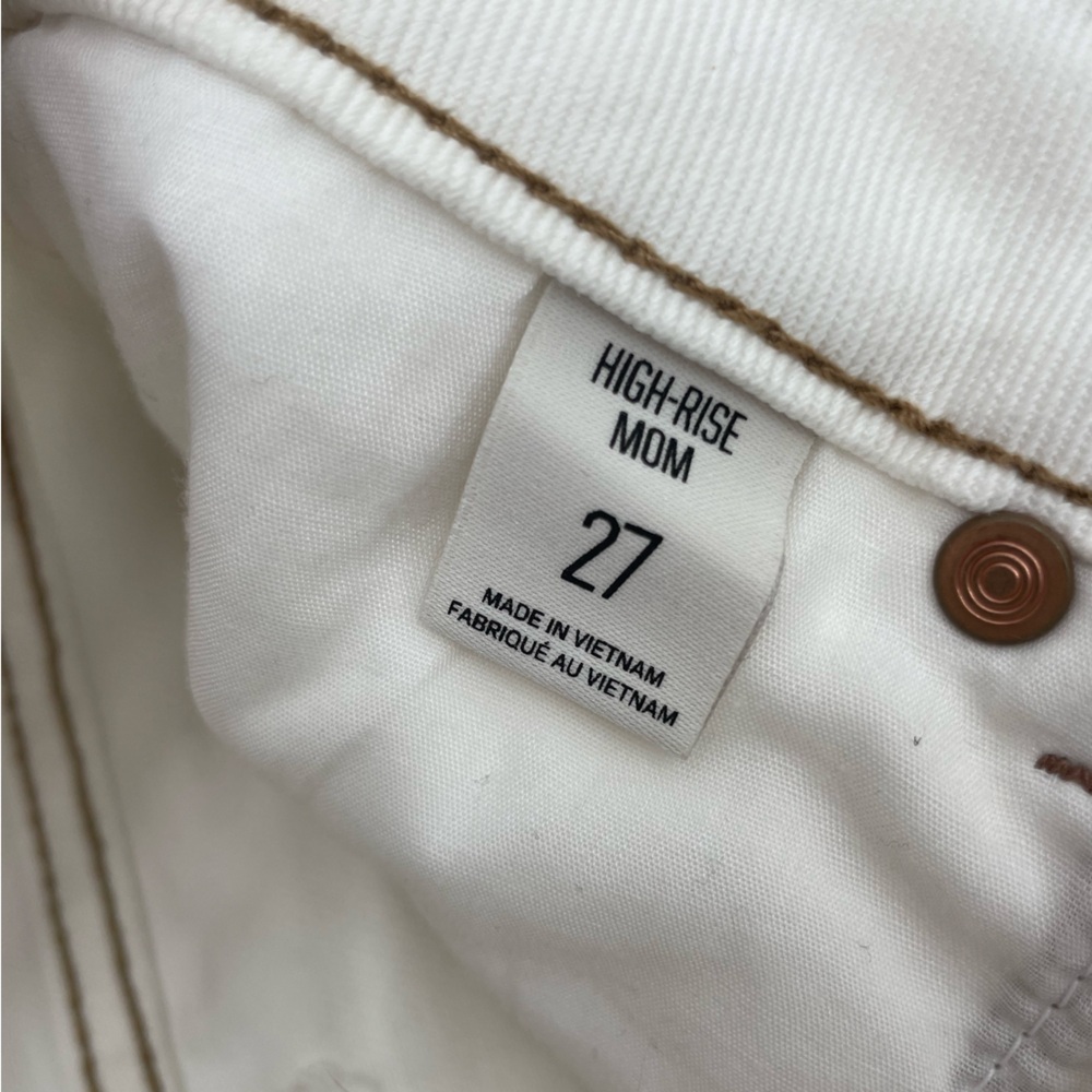 High Rise White Mom Jean - Picture 3 of 3